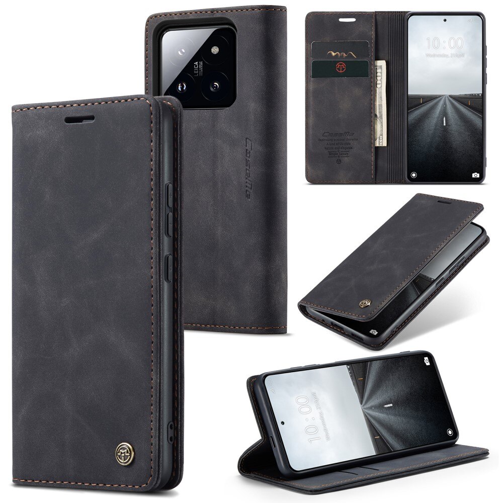 Xiaomi 14 Pro Slim Wallet Case Black