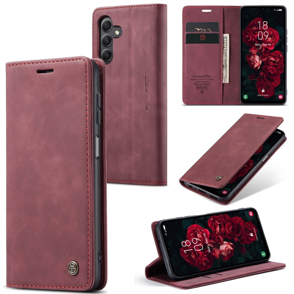 Samsung Galaxy A25 Slim Wallet Case Red