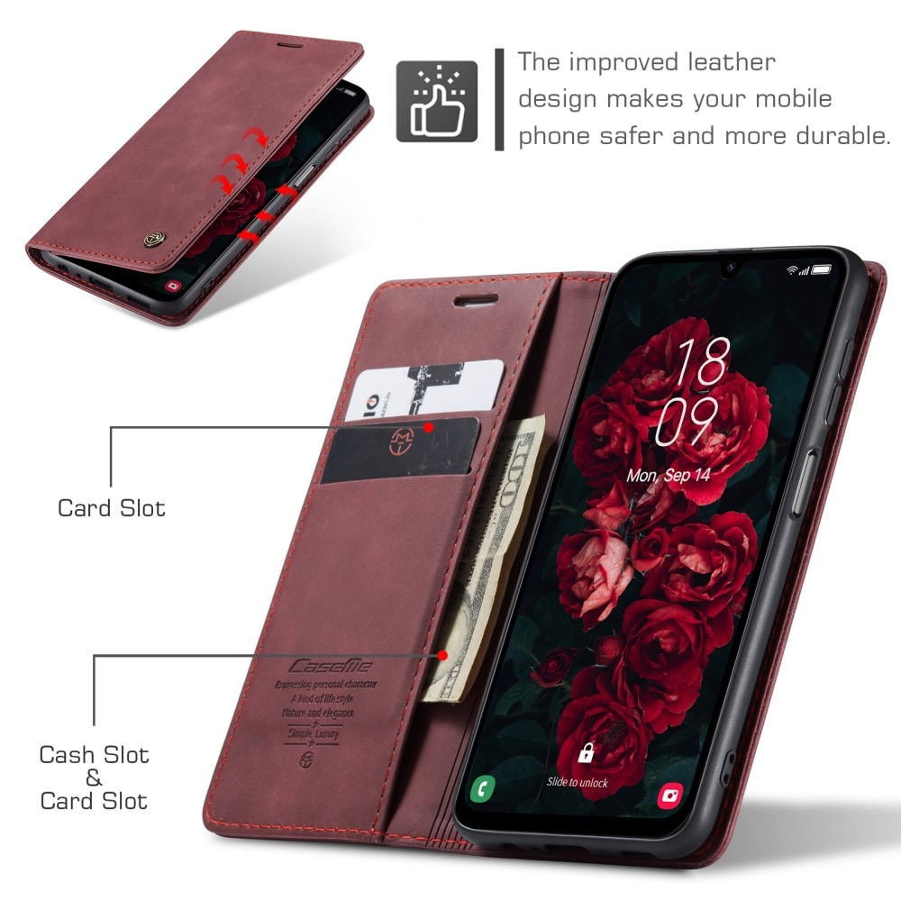 Samsung Galaxy A25 Slim Wallet Case Red