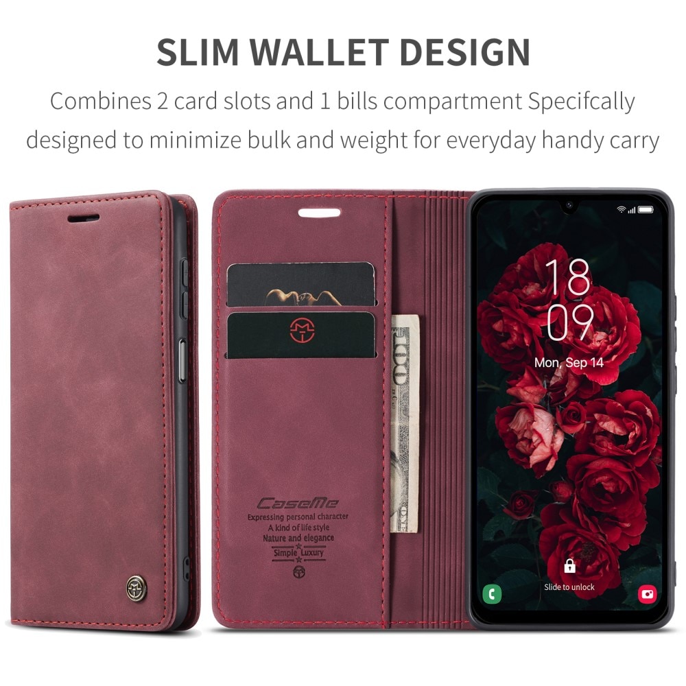 Samsung Galaxy A25 Slim Wallet Case Red