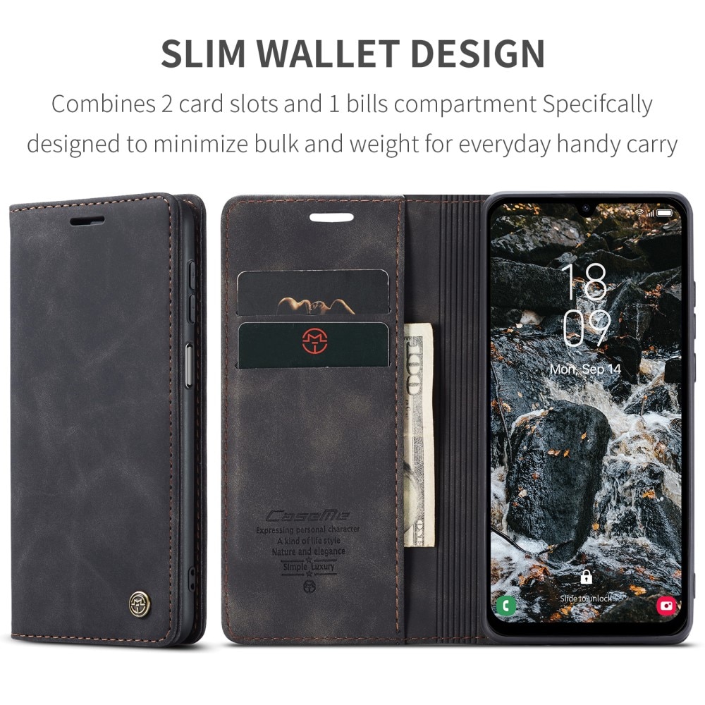 Samsung Galaxy A25 Slim Wallet Case Black