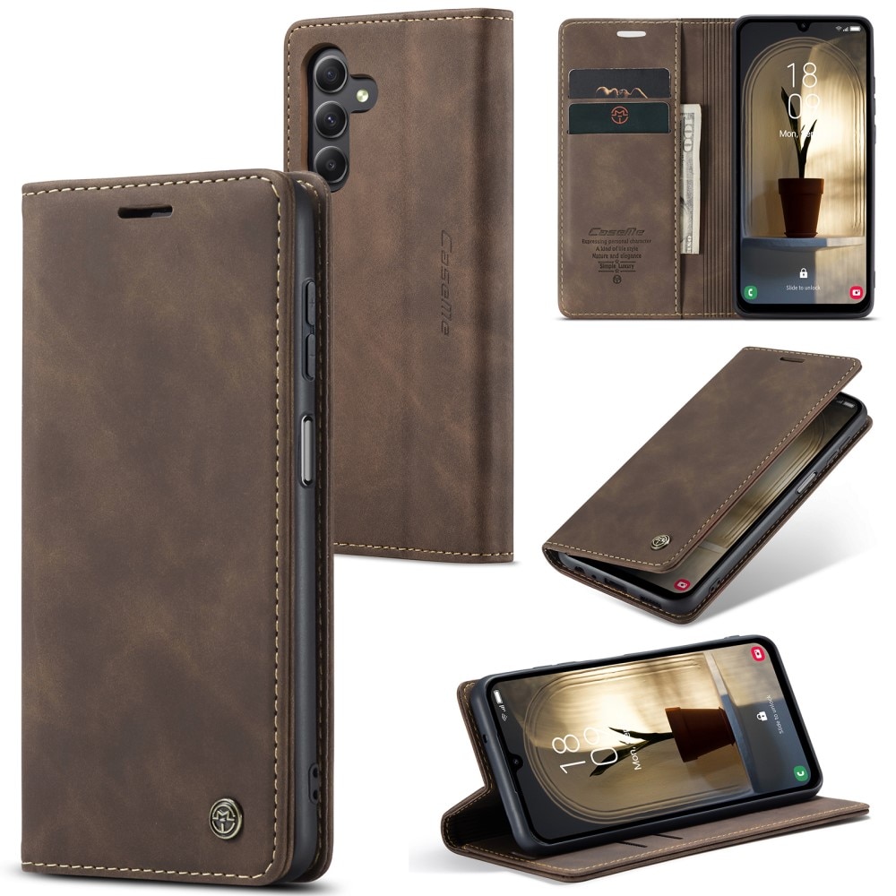 Samsung Galaxy A25 Slim Wallet Case Brown