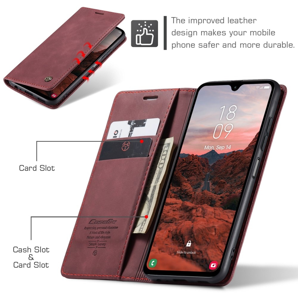 Samsung Galaxy A05s Slim Wallet Case Red