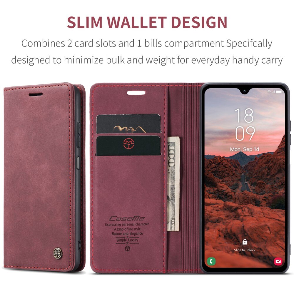 Samsung Galaxy A05s Slim Wallet Case Red