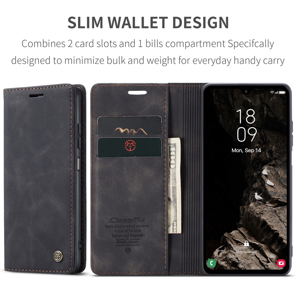 Samsung Galaxy A05s Slim Wallet Case Black