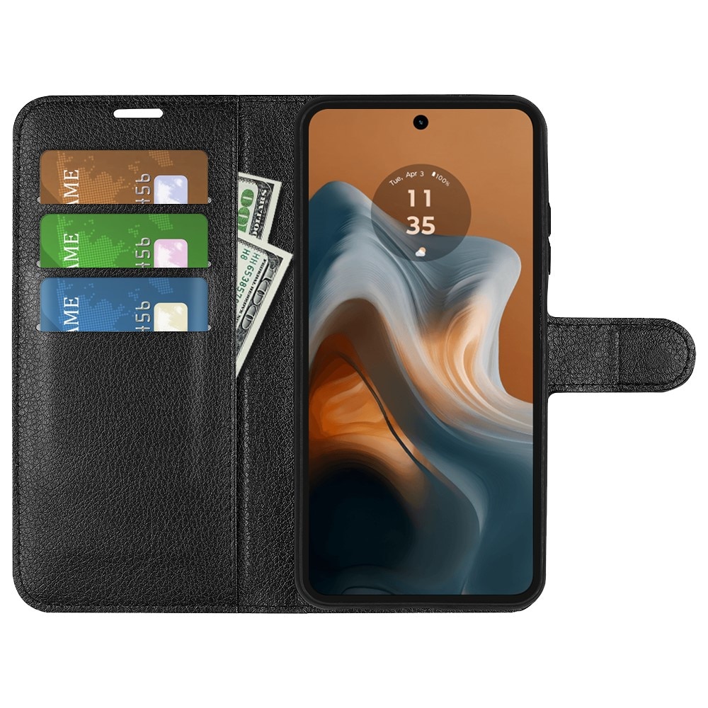 Motorola Moto G34 Wallet Book Cover Black