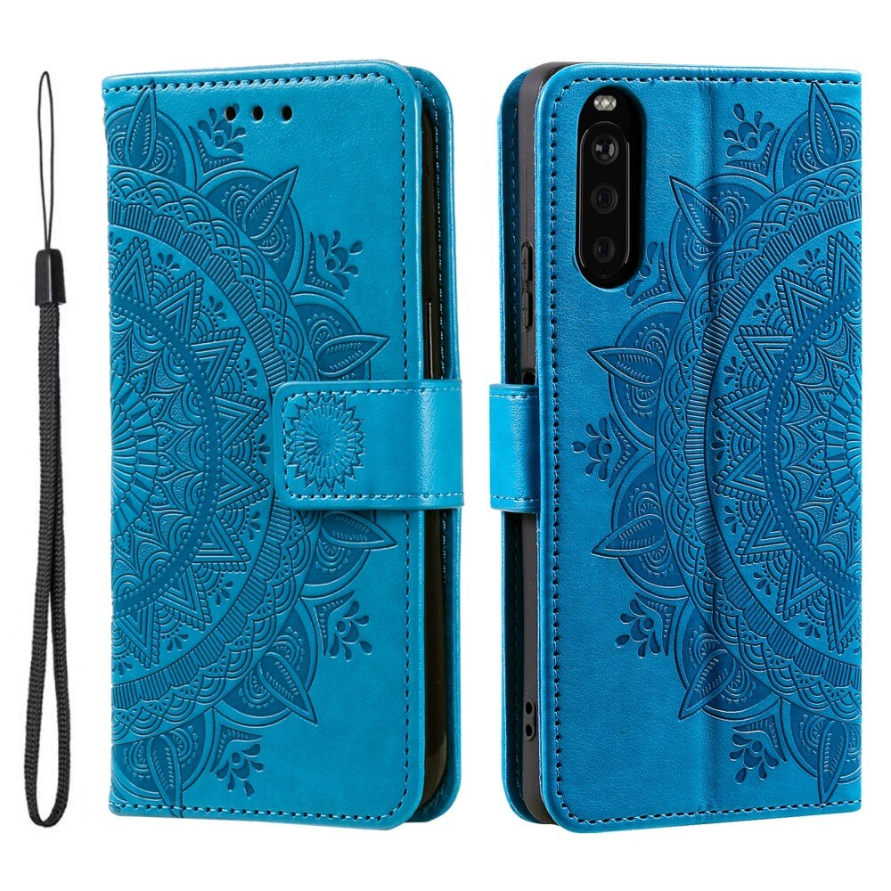 Sony Xperia 10 VI Leather Cover Mandala Blue