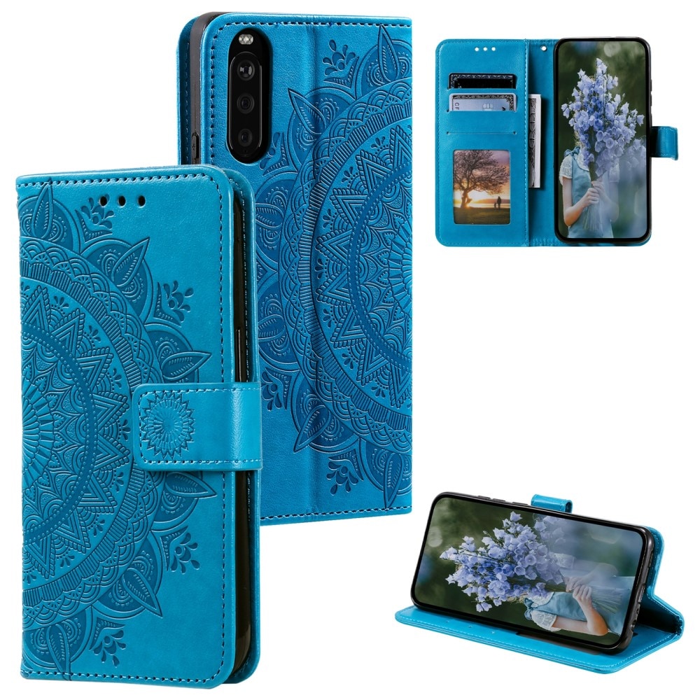 Sony Xperia 10 VI Leather Cover Mandala Blue