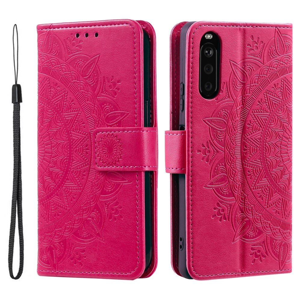 Sony Xperia 10 VI Leather Cover Mandala Pink