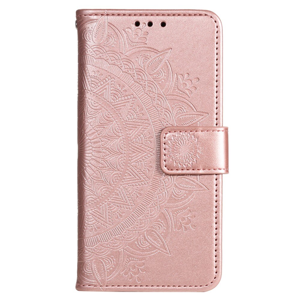 Sony Xperia 10 VI Leather Cover Mandala Rose Gold