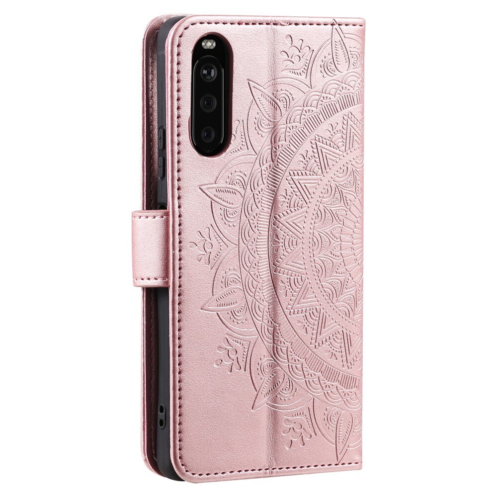 Sony Xperia 10 VI Leather Cover Mandala Rose Gold