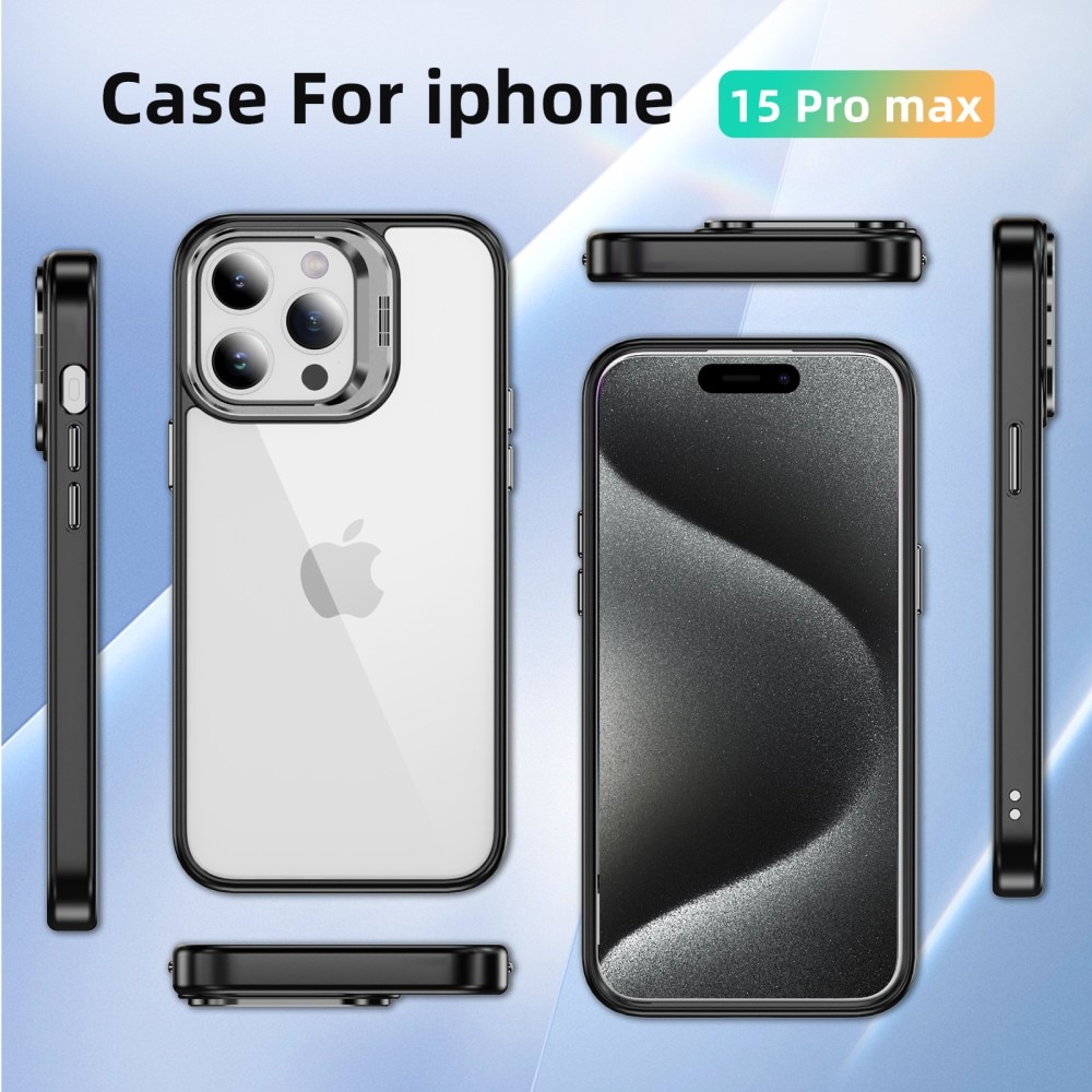iPhone 12 Pro Hybrid Case Camera Kickstand Black