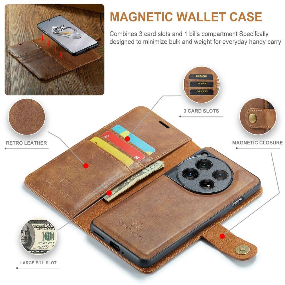 OnePlus 12 Magnet Wallet Cognac