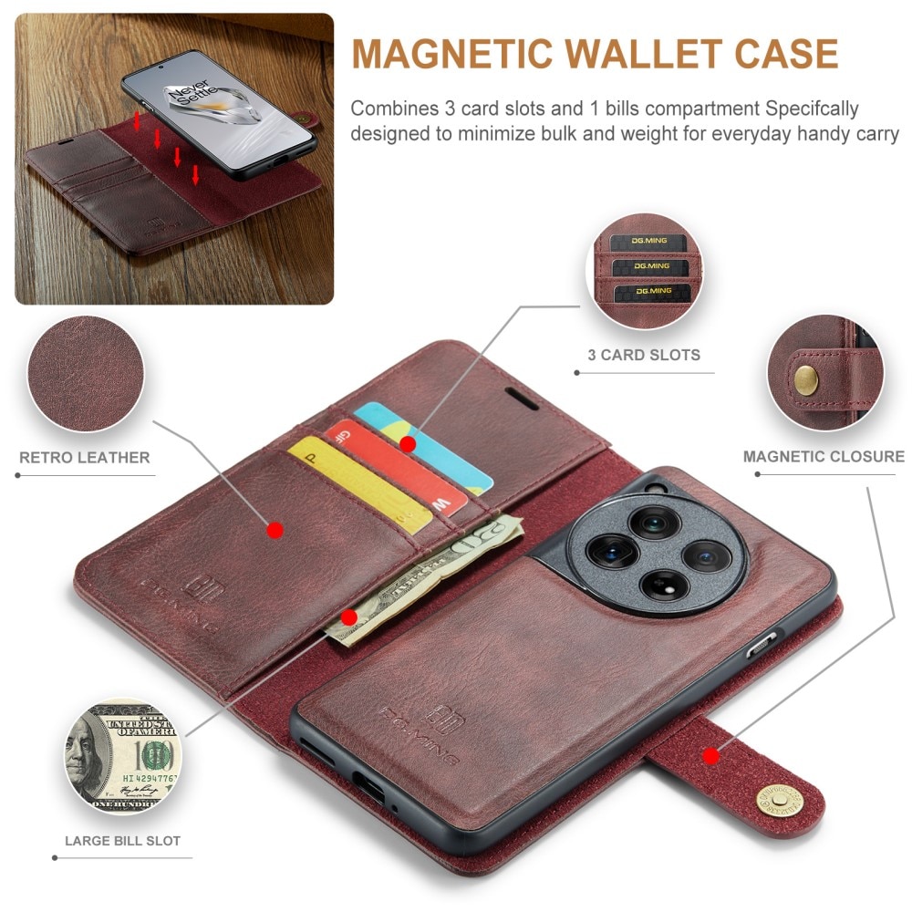 OnePlus 12 Magnet Wallet Red