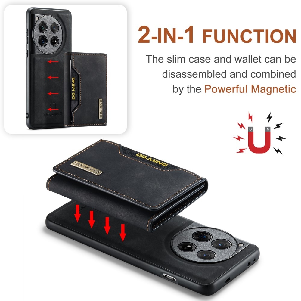 OnePlus 12 Magnetic Card Slot Case Black