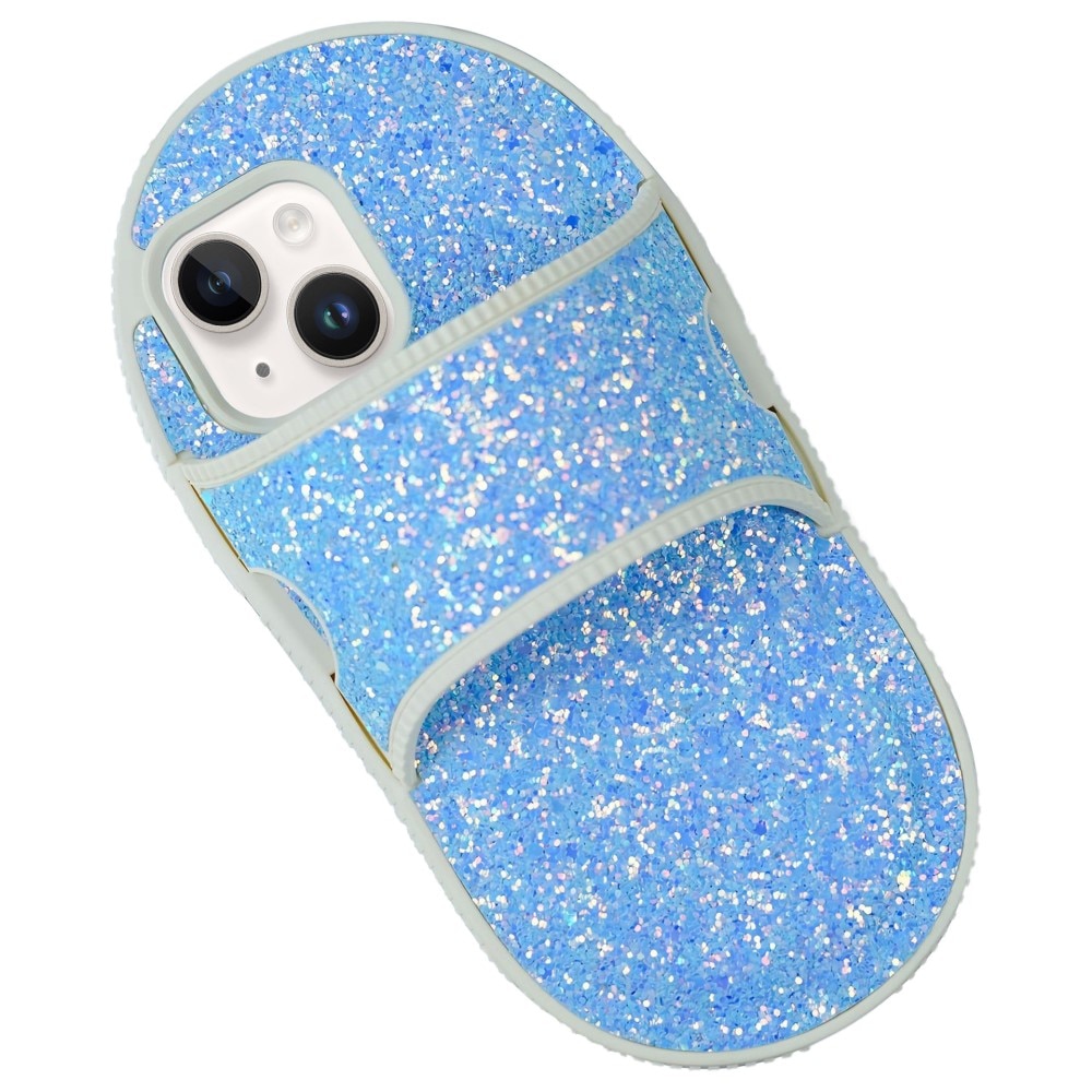 iPhone 13 Glitter Slipper Case Blue
