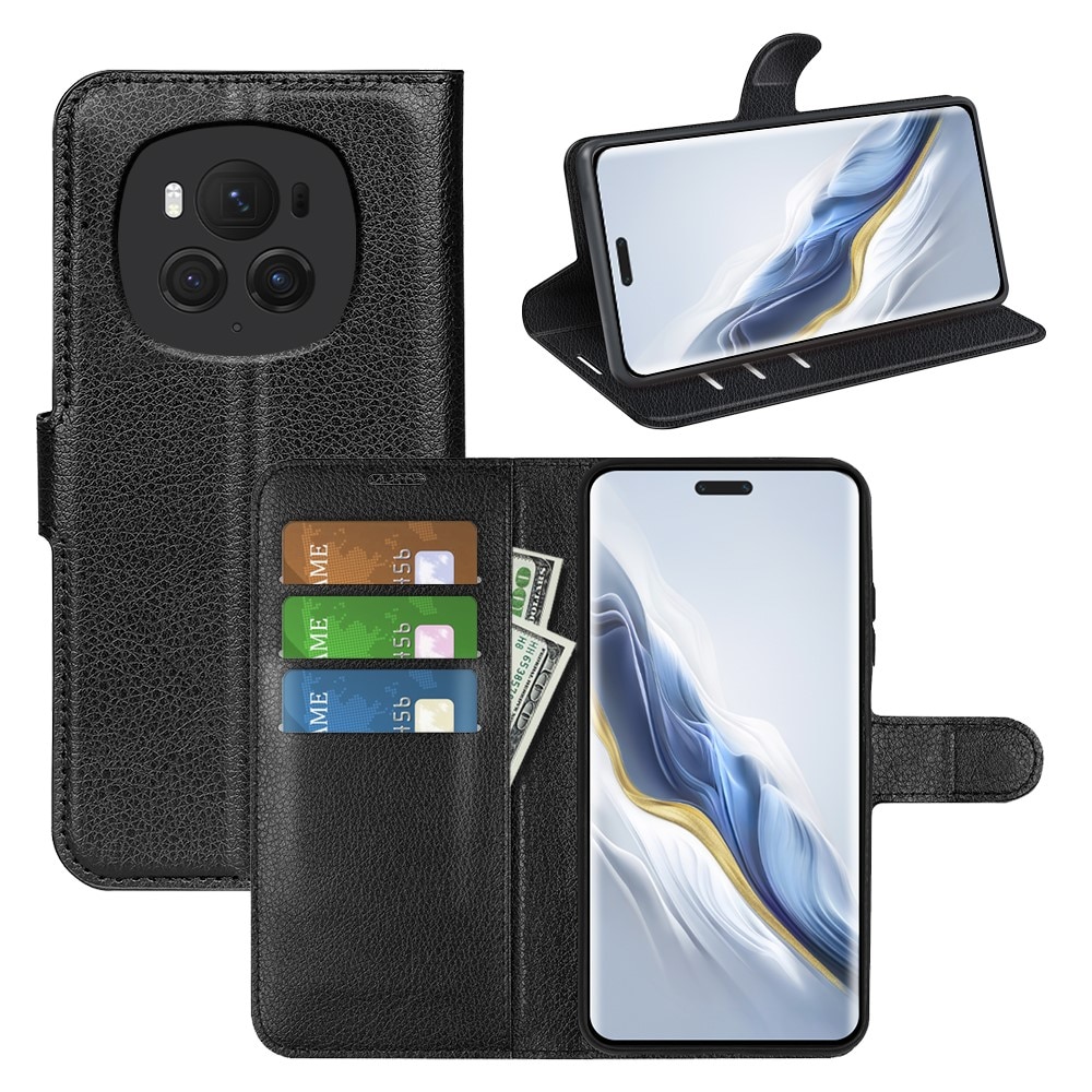 Honor Magic6 Pro Wallet Book Cover Black