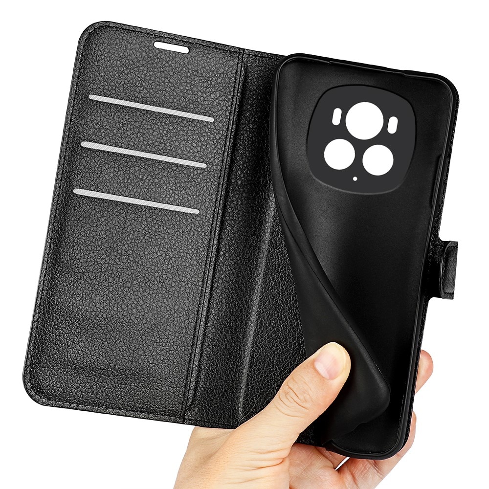 Honor Magic6 Pro Wallet Book Cover Black