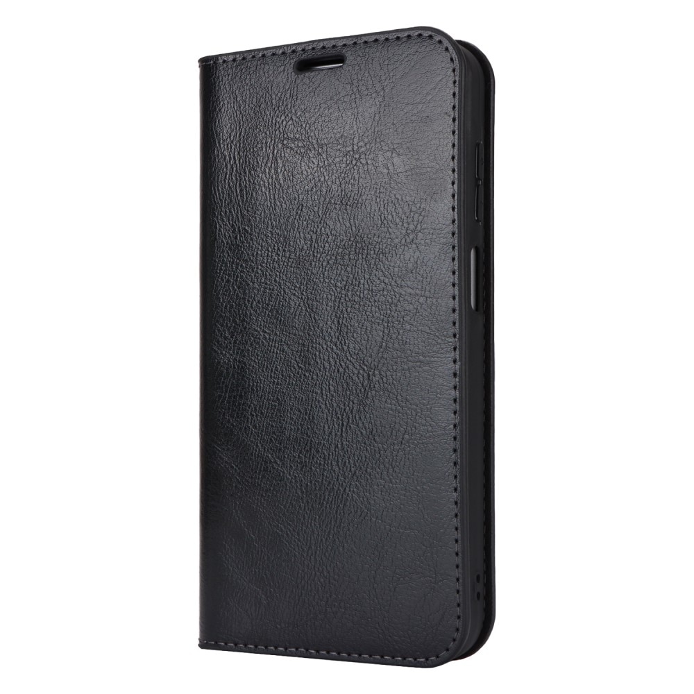 Samsung Galaxy A15 Genuine Leather Wallet Case Black
