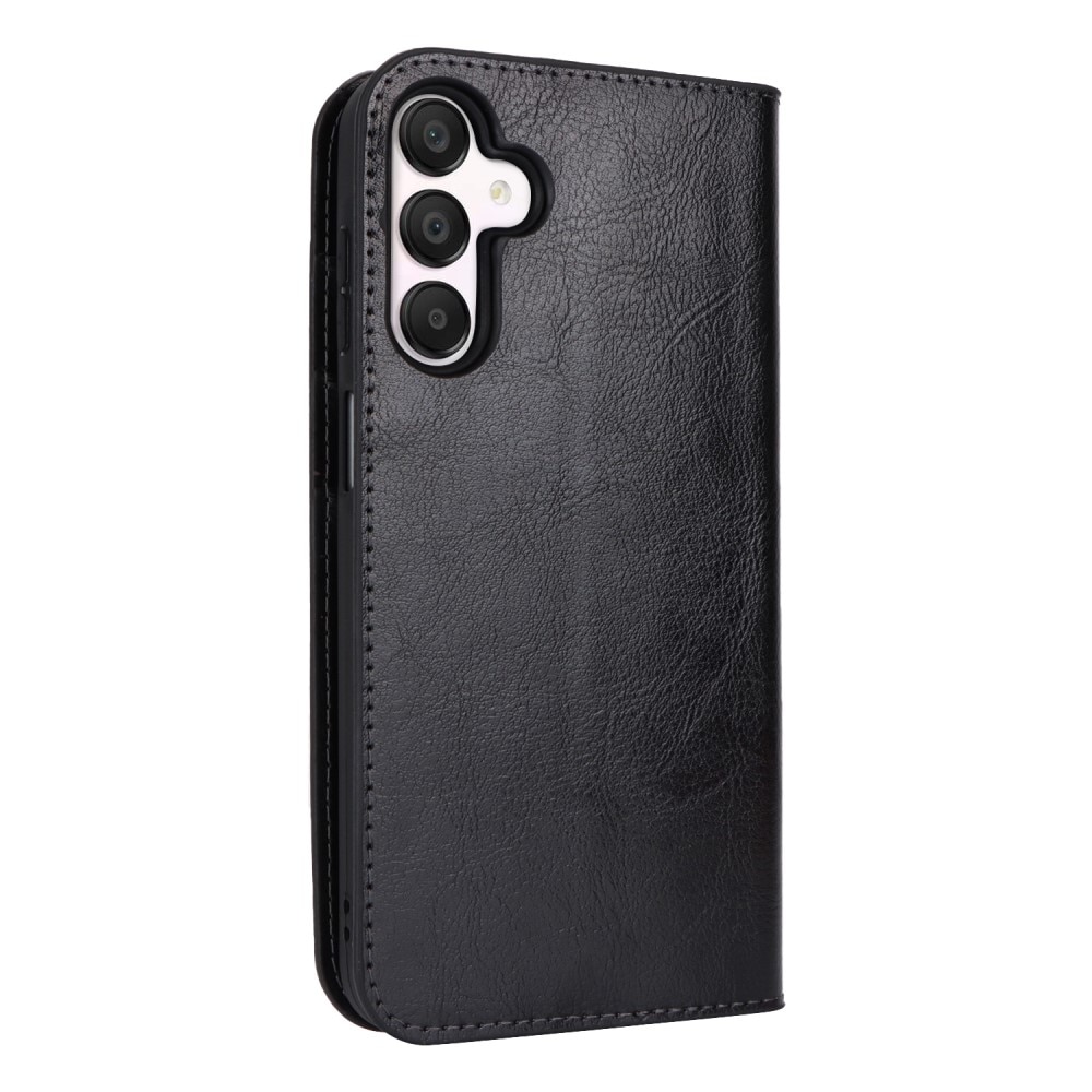 Samsung Galaxy A15 Genuine Leather Wallet Case Black