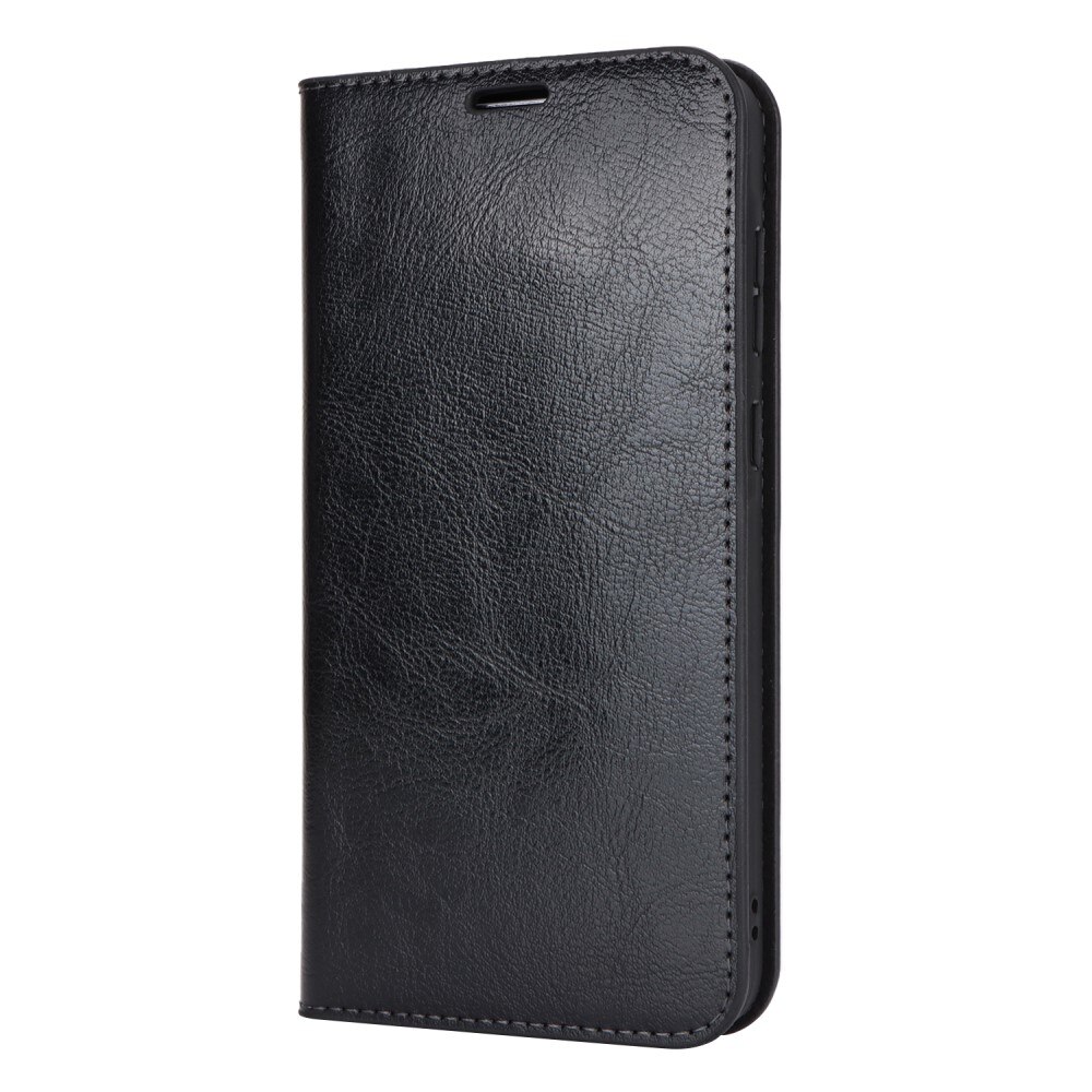 Samsung Galaxy A55 Genuine Leather Wallet Case Black