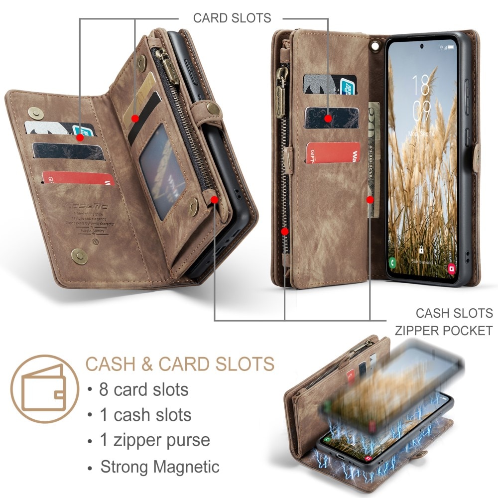 Samsung Galaxy A35 Multi-slot Wallet Case Brown