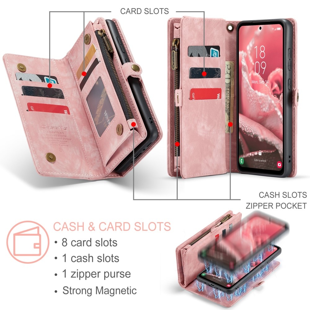 Samsung Galaxy A35 Multi-slot Wallet Case Pink