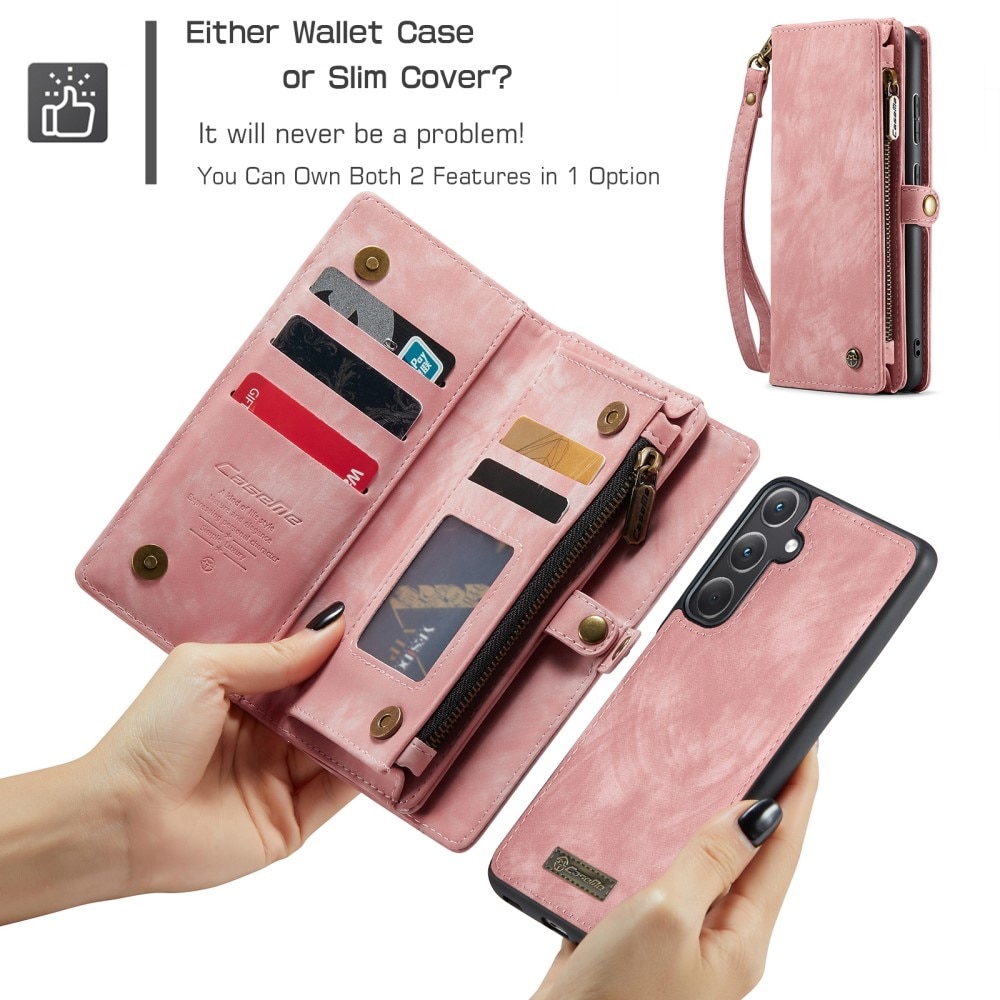 Samsung Galaxy A35 Multi-slot Wallet Case Pink