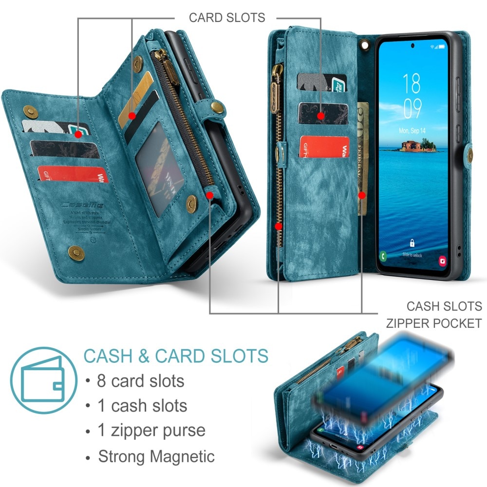 Samsung Galaxy A35 Multi-slot Wallet Case Blue