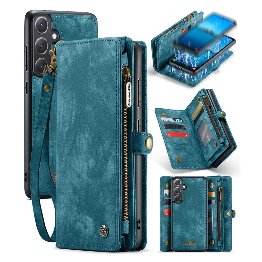 Samsung Galaxy A35 Multi-slot Wallet Case Blue