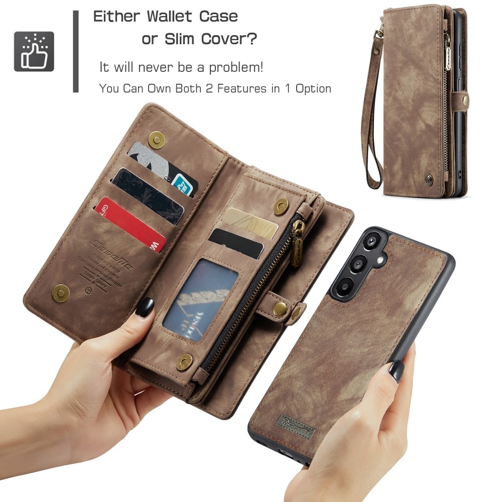 Samsung Galaxy A15 Multi-slot Wallet Case Brown