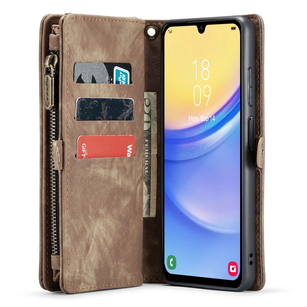 Samsung Galaxy A15 Multi-slot Wallet Case Brown