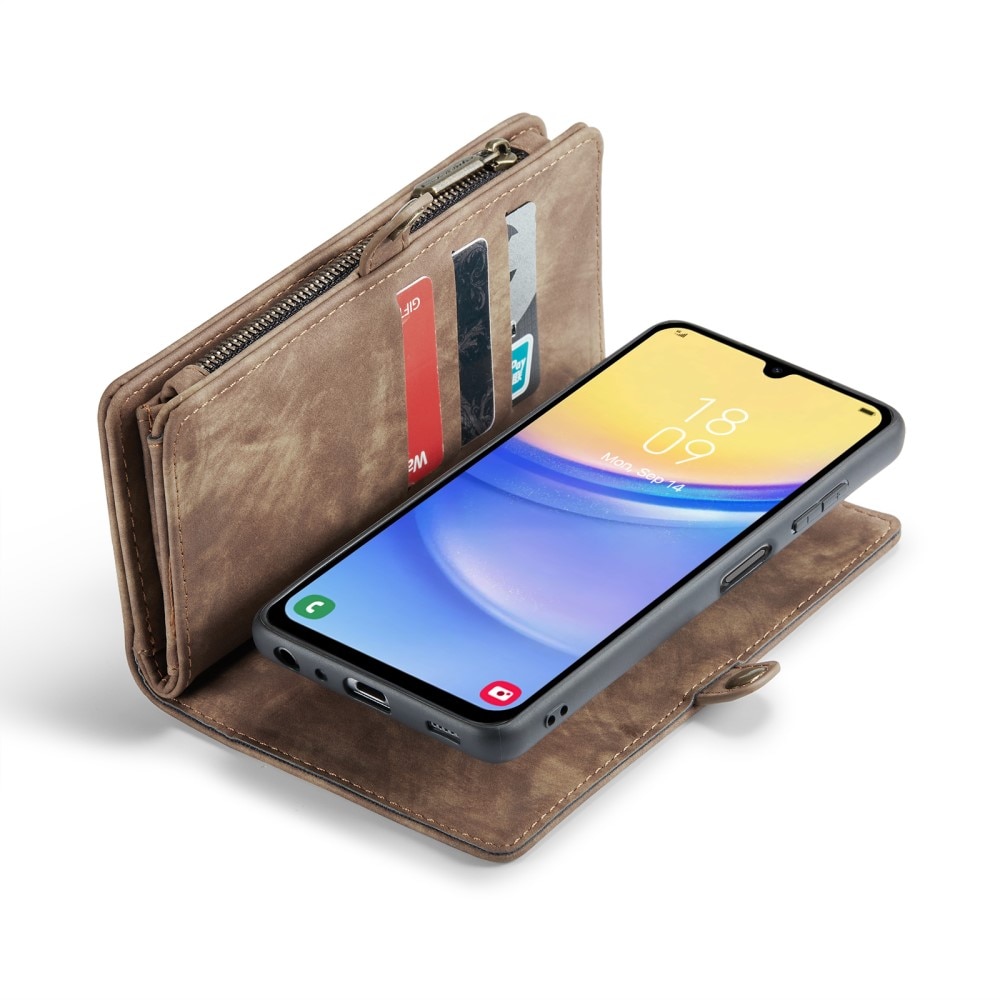 Samsung Galaxy A15 Multi-slot Wallet Case Brown