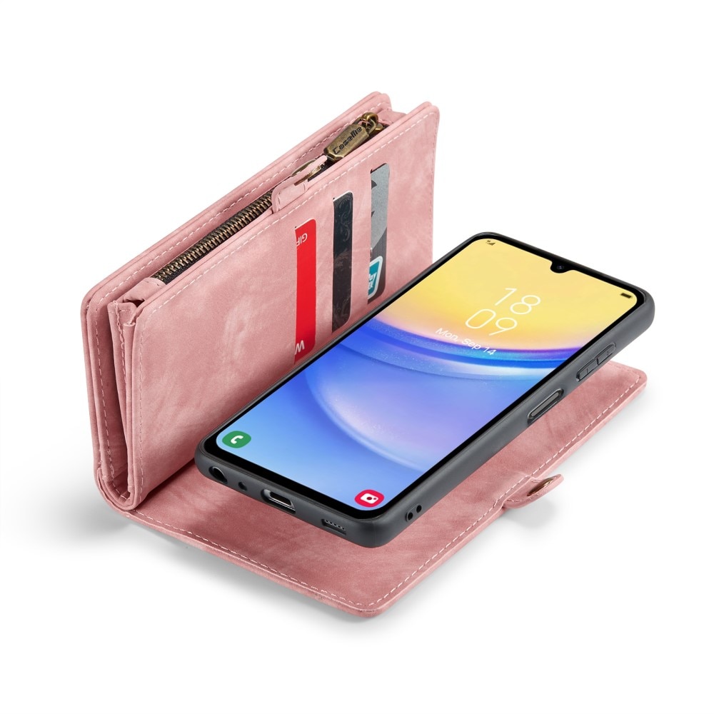 Samsung Galaxy A15 Multi-slot Wallet Case Pink