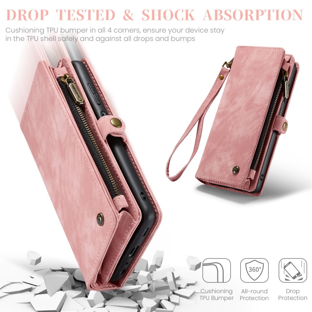 Samsung Galaxy A15 Multi-slot Wallet Case Pink