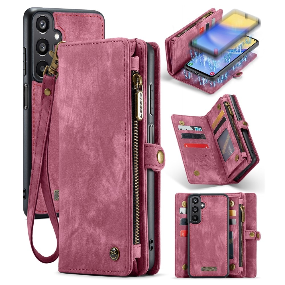 Samsung Galaxy A15 Multi-slot Wallet Case Red