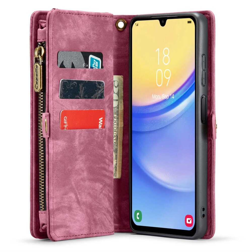 Samsung Galaxy A15 Multi-slot Wallet Case Red