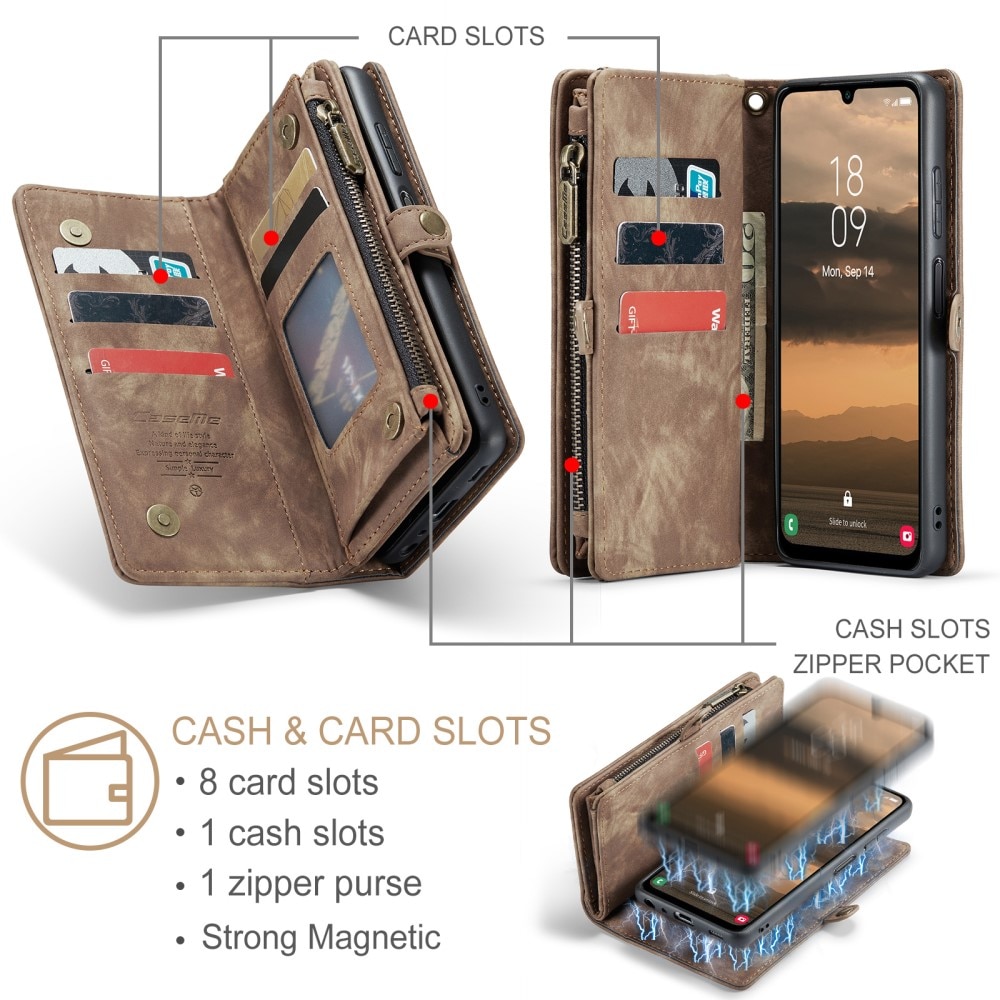 Samsung Galaxy A25 Multi-slot Wallet Case Brown