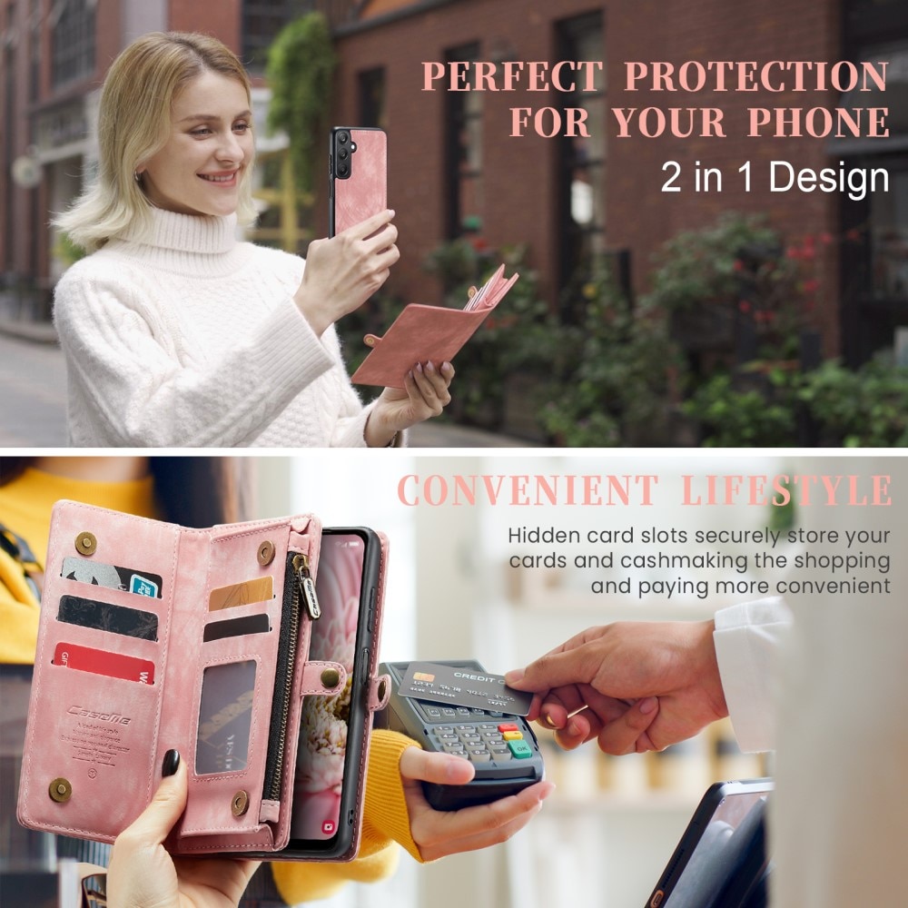 Samsung Galaxy A25 Multi-slot Wallet Case Pink