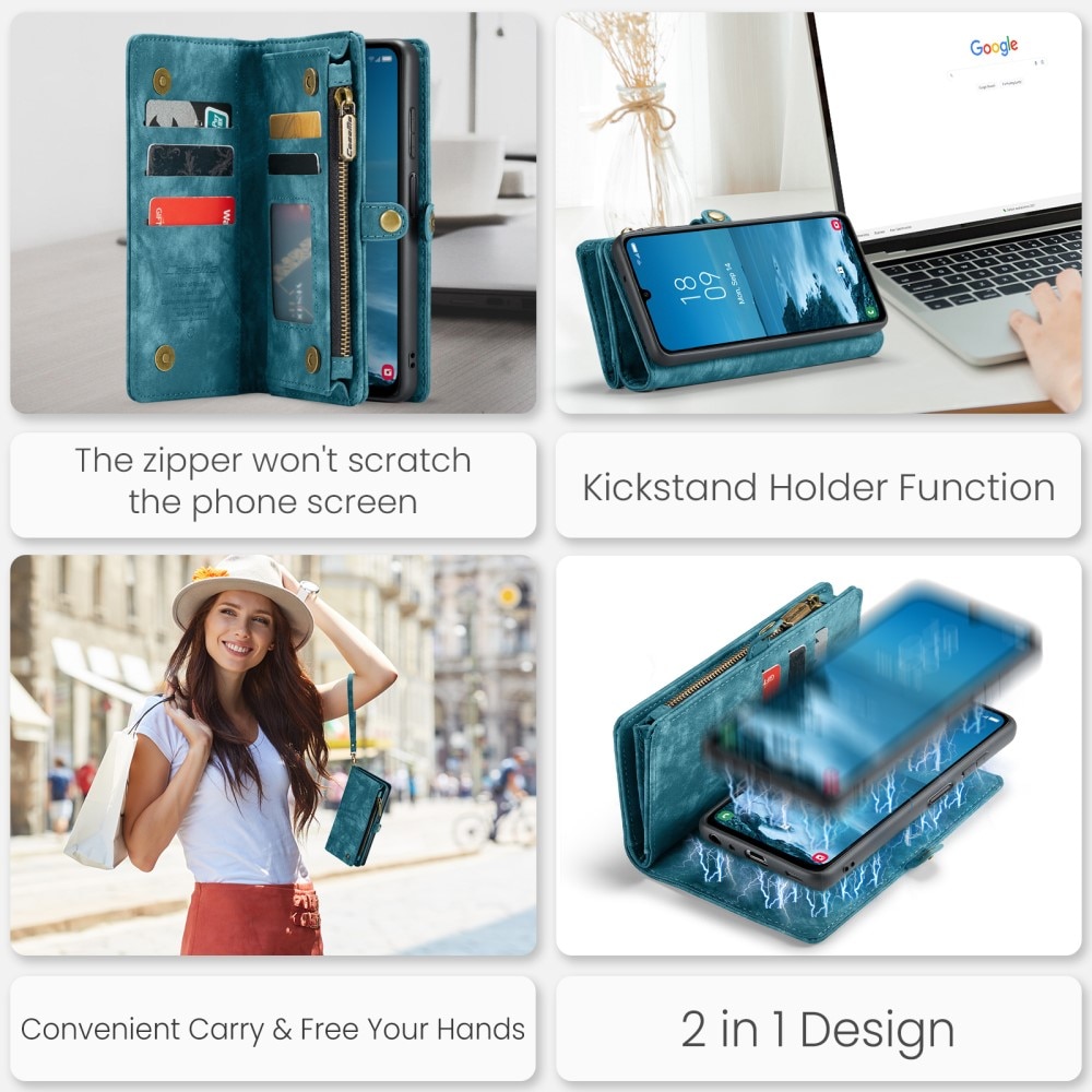 Samsung Galaxy A25 Multi-slot Wallet Case Blue