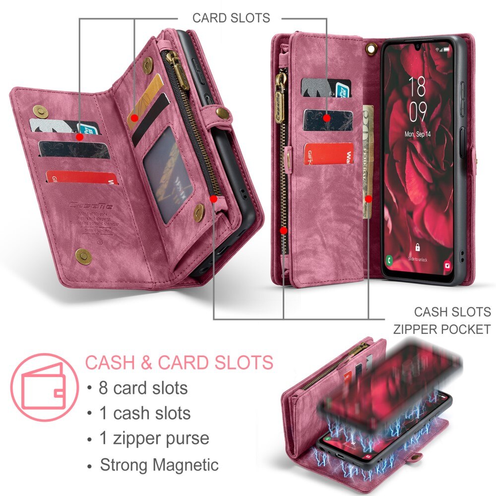 Samsung Galaxy A25 Multi-slot Wallet Case Red