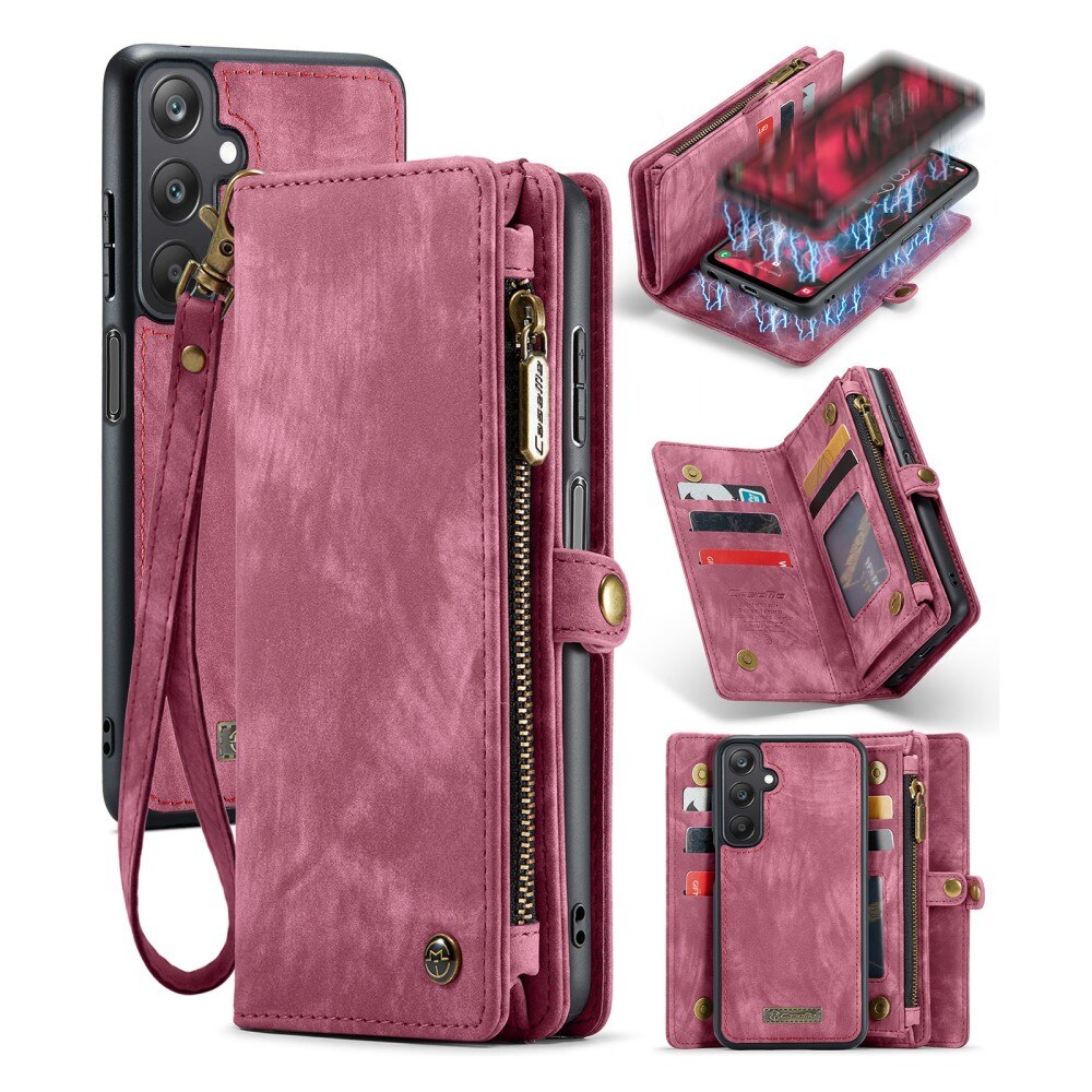 Samsung Galaxy A25 Multi-slot Wallet Case Red