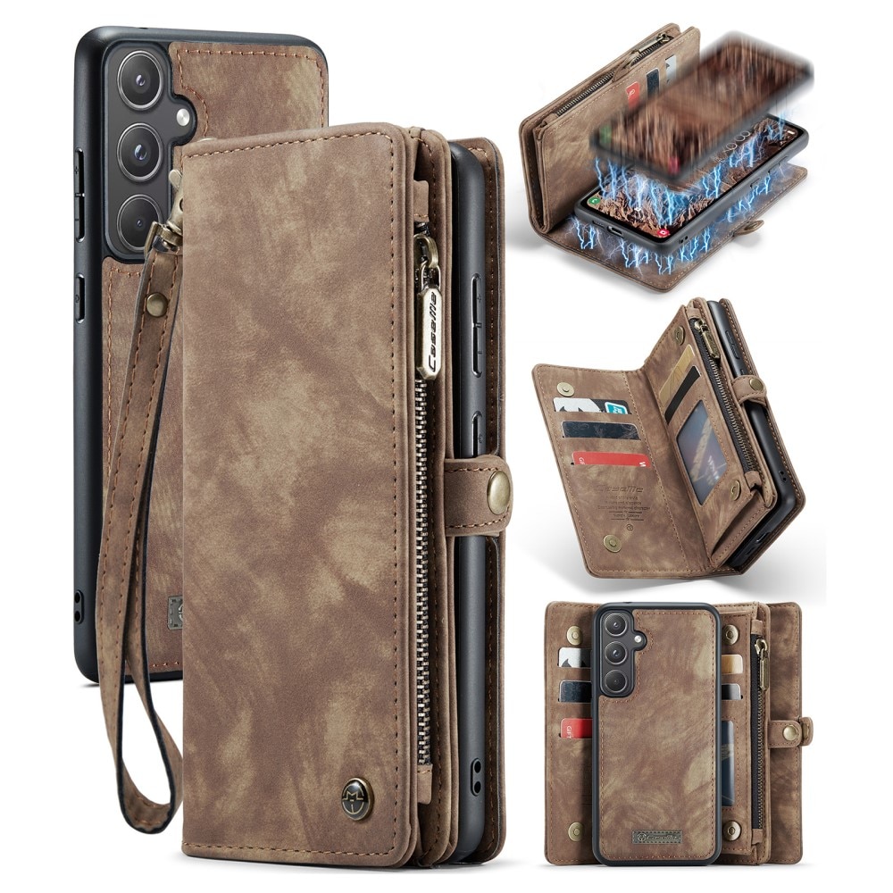 Samsung Galaxy A55 Multi-slot Wallet Case Brown