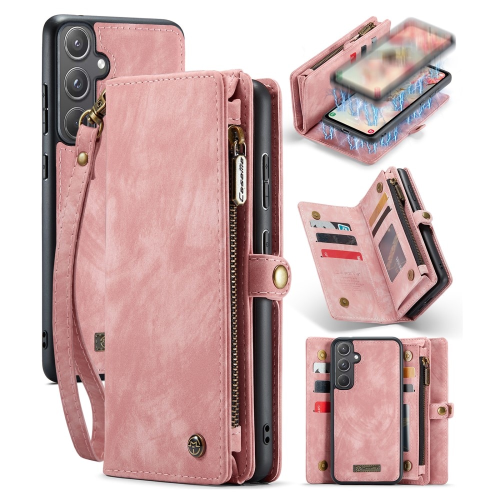 Samsung Galaxy A55 Multi-slot Wallet Case Pink