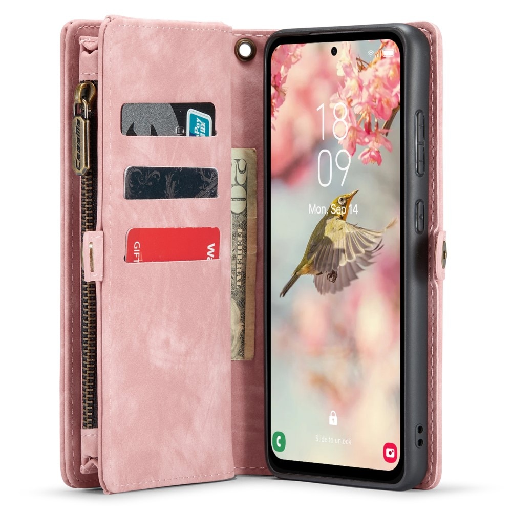 Samsung Galaxy A55 Multi-slot Wallet Case Pink