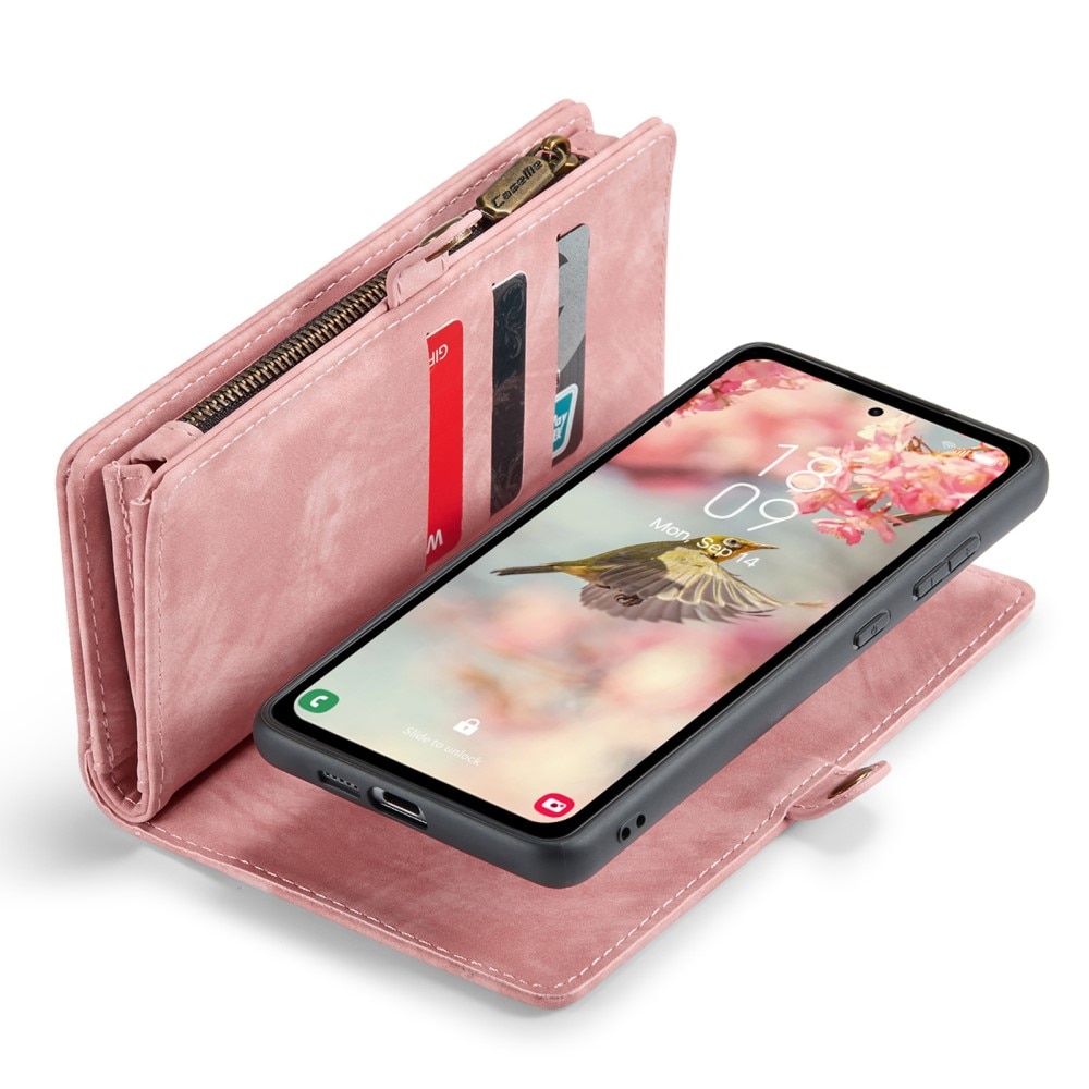 Samsung Galaxy A55 Multi-slot Wallet Case Pink