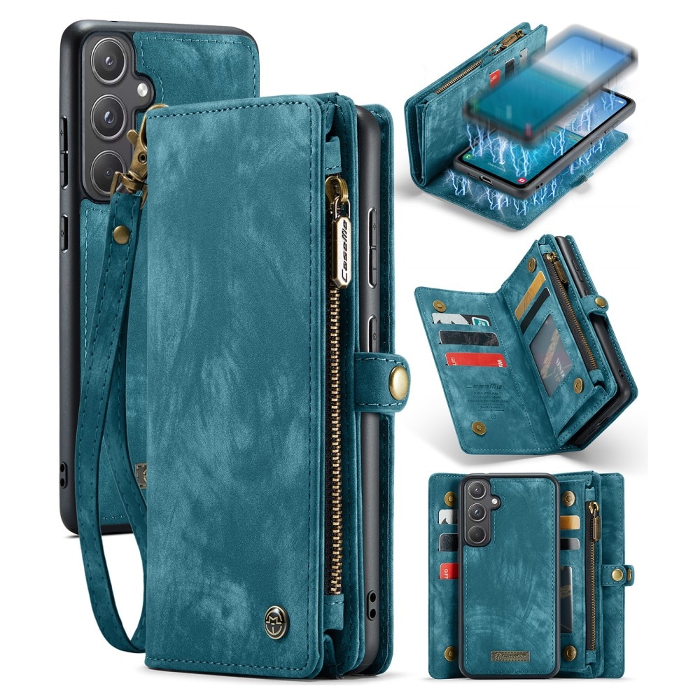 Samsung Galaxy A55 Multi-slot Wallet Case Blue
