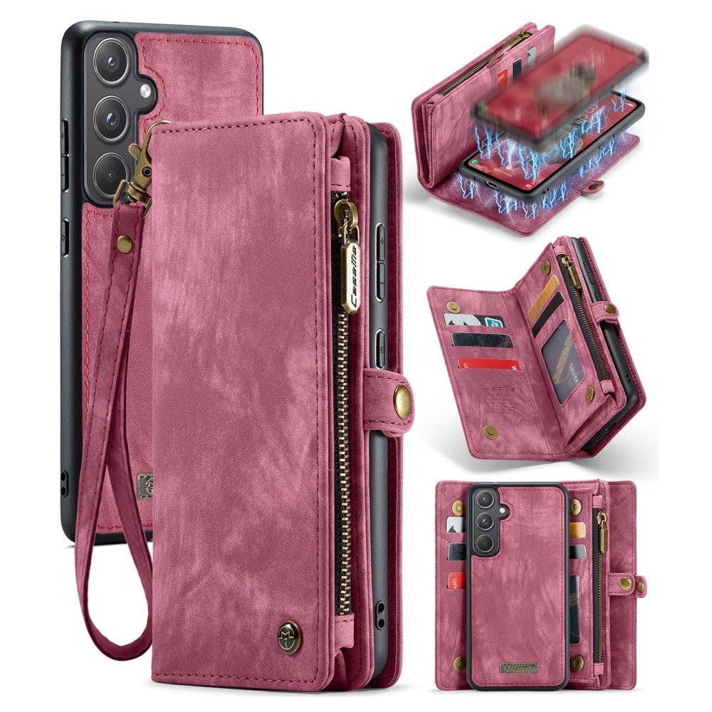 Samsung Galaxy A55 Multi-slot Wallet Case Red