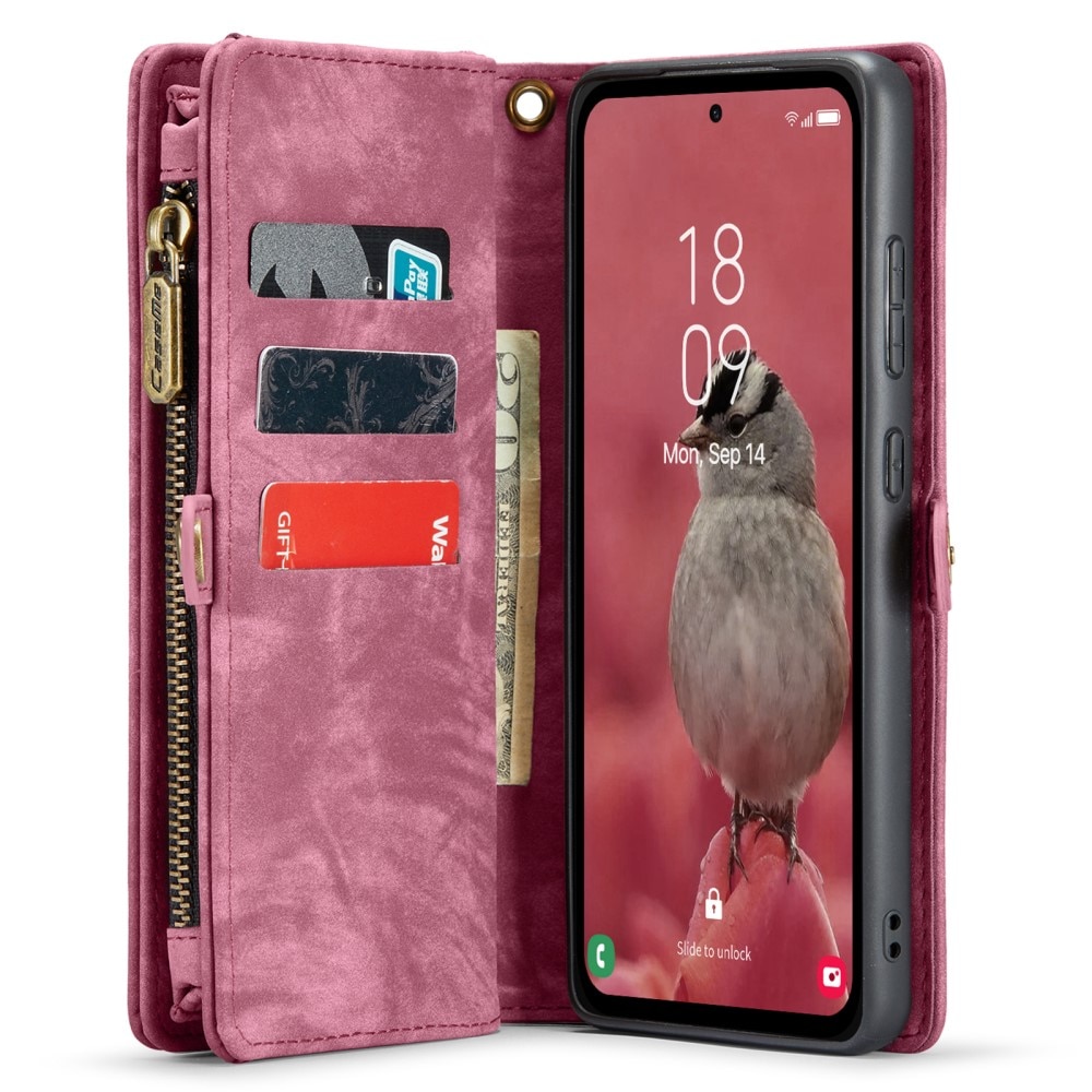 Samsung Galaxy A55 Multi-slot Wallet Case Red