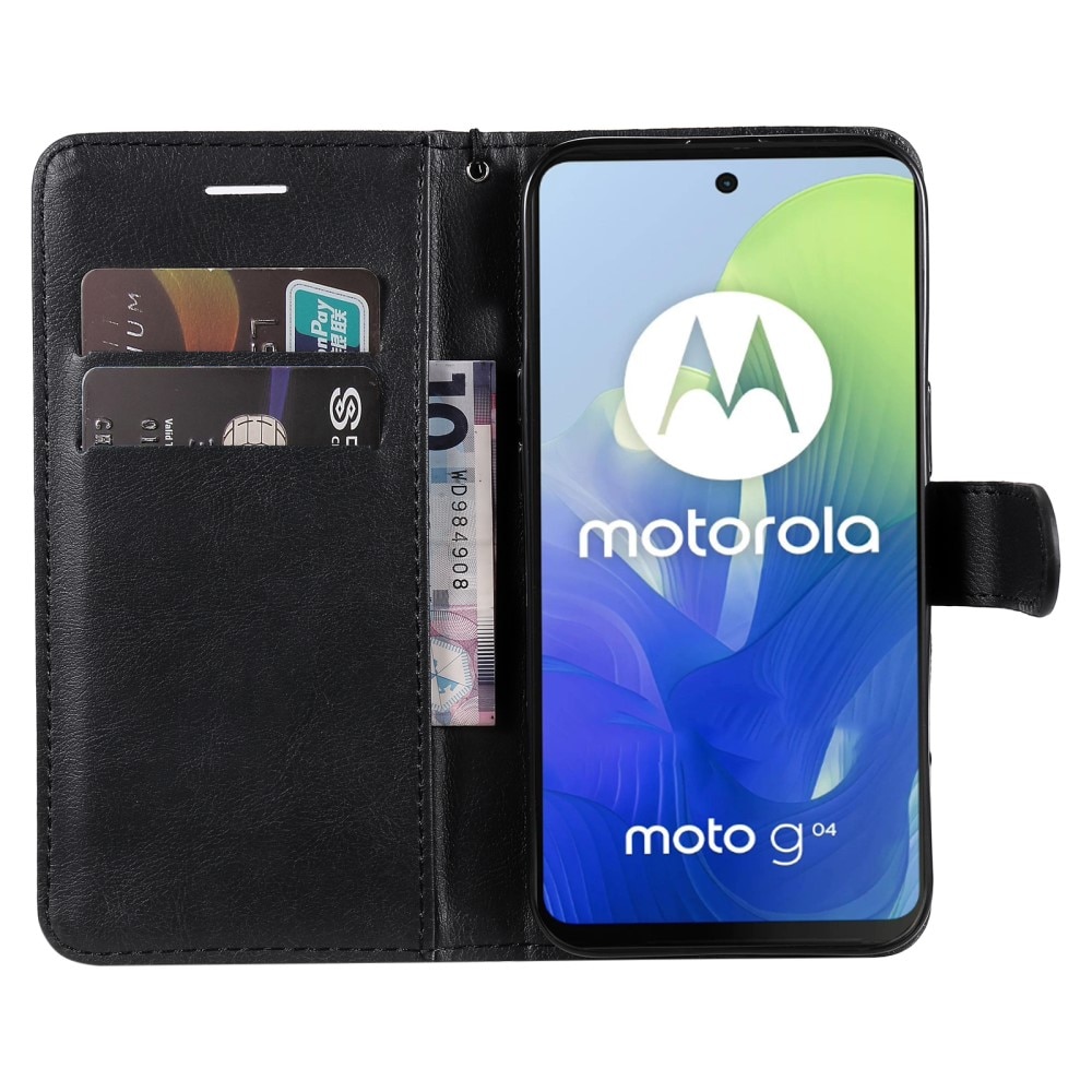 Motorola Moto G04 Wallet Case Black